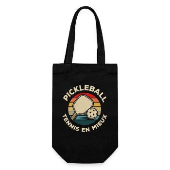 Pickleball Tennis en Mieux Humour Retro Sunset - Sac à bouteille - noir - Devant