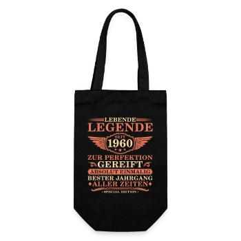 65e anniversaire Année millésime 1960 - Sac à bouteille - noir - Devant