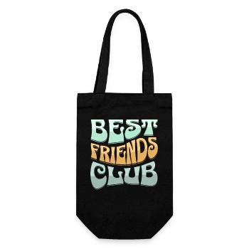 Bester Freundschaftsclub Design - Geschenkbeutel für Flaschen - Schwarz - Vorne