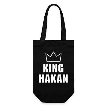 Nom Hakan avec la lettre H - T-shirt King Crown - Sac à bouteille - noir - Devant