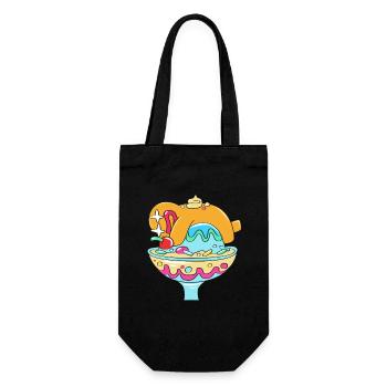 Gingerbread Christmas Gingerbread Man - Gift Bag for Bottles - black - Front
