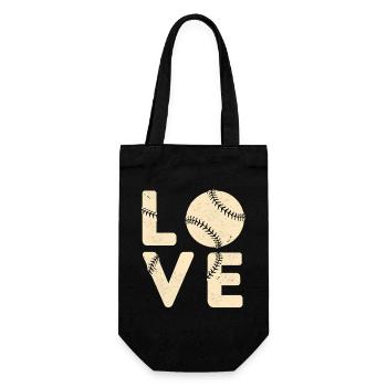 Cadeau vintage Love Baseball - Sac à bouteille - noir - Devant
