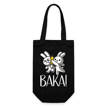 Get Out Unnecessary Social Contact Baka Anime - Gift Bag for Bottles - black - Front