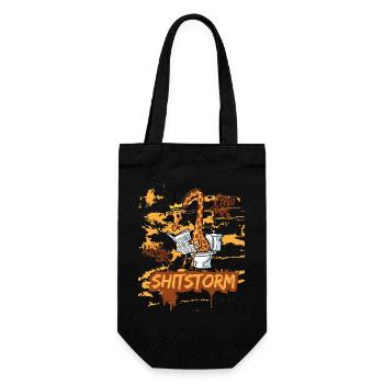 Shitstorm - Gift Bag for Bottles - black - Front