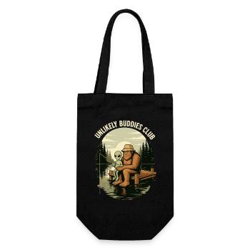 Fishing, Angler, Fisherman, Fishing, Bigfoot, Alien - Gift Bag for Bottles - black - Front