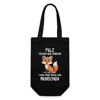 Bien-être animal FOURRURE NE PORTER QUE DE JOLIS ANIMAUX Drôle - Sac à bouteille - noir - Devant