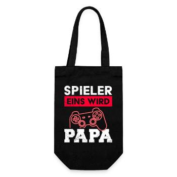 Gamer Dad PLAYER ONE BECOMES DAD Funny - Gift Bag for Bottles - black - Front
