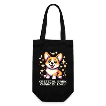 Chance de cloche critique : 100 % | Humour Corgi - Sac à bouteille - noir - Devant