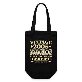 Vintage 2005 Vintage Born 20 Years - Gift Bag for Bottles - black - Front