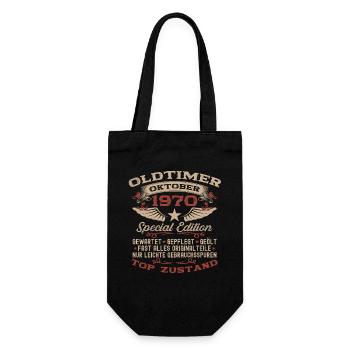 Cadeau 55ème anniversaire Voiture Ancienne Octobre 1970 - Sac à bouteille - noir - Devant