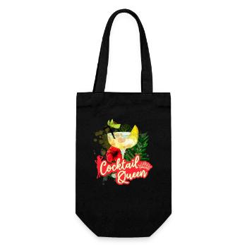 Cocktail Queen Vintage Bachelorette Party - Gift Bag for Bottles - black - Front