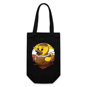 Süßer Entenküken auf Kokosnuss - Sac à bouteille - noir - Devant