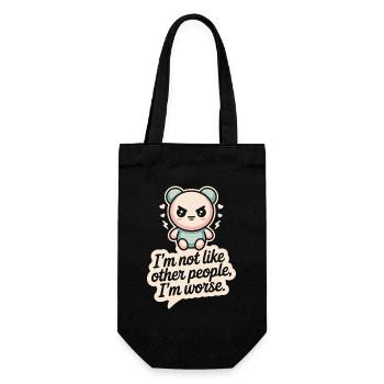 I'm Not Like Other People I'm Worse Frech Gothic - Gift Bag for Bottles - black - Front