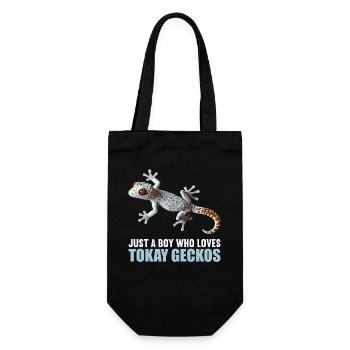 Tokay-Geckos Tokay-Gecko - Geschenkbeutel für Flaschen - Schwarz - Vorne