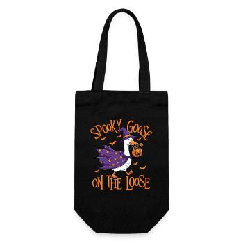 Spooky Goose On The Loose Halloween Humour - Sac à bouteille - noir - Devant