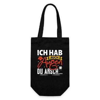 Malle I ALSO HAVE EYES YOU ASS Funny - Gift Bag for Bottles - black - Front