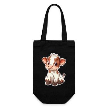 Cow - Gift Bag for Bottles - black - Front