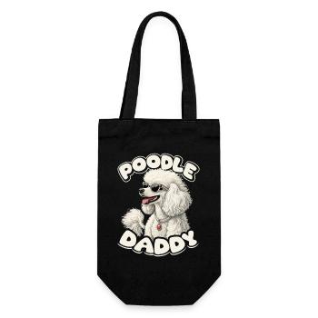 Caniche drôle avec des lunettes de soleil - Sac à bouteille - noir - Devant