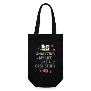 Un futur psychologue me diagnostique - Sac à bouteille - noir - Devant