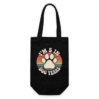5 en Chien Années 35 Cadeau d’Anniversaire Drôle - Sac à bouteille - noir - Devant