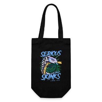 Serious About Blue Tongue Skinks Since 1973 - Gift Bag for Bottles - black - Front