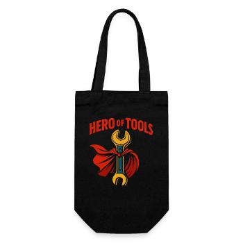 Hero Of Tools Funny Craftsman Humor - Gift Bag for Bottles - black - Front