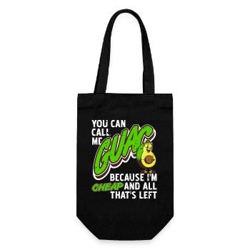 Call Me Guac Funny Cheap Avocado Meme - Gift Bag for Bottles - black - Front
