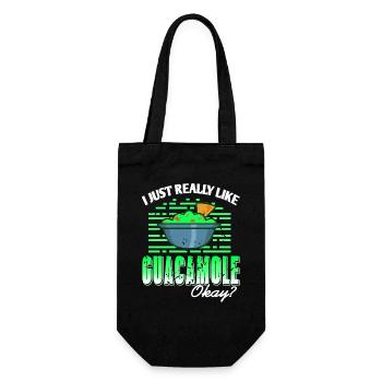 It's Okay Guac I'm Extra Too Cute Avocado Pun - Gift Bag for Bottles - black - Front