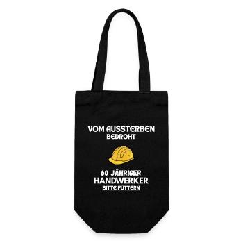 Funny Craftsman T-Shirt for 60th Birthday - Gift Bag for Bottles - black - Front