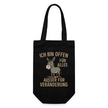 Message de motivation humoristique de l’âne - Sac à bouteille - noir - Devant