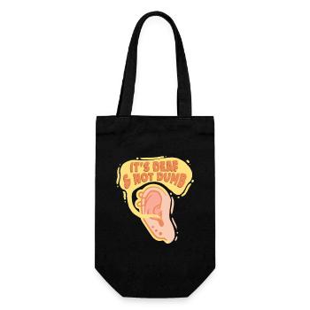 Deaf Deaf Hearing Impairment - Gift Bag for Bottles - black - Front