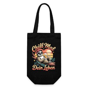 Temps de détente Votre vie Paresseux Soleil - Sac à bouteille - noir - Devant