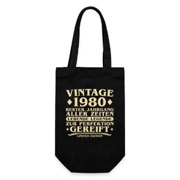 Millésime 1980 Millésime Né 45 ans - Sac à bouteille - noir - Devant