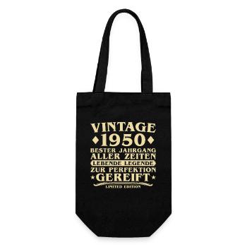Millésime 1950 Millésime Né 75 ans - Sac à bouteille - noir - Devant