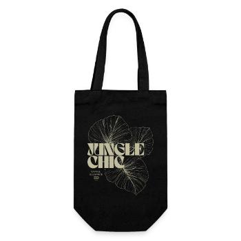 Tropical Monstera Leaf Pattern Design - Gift Bag for Bottles - black - Front
