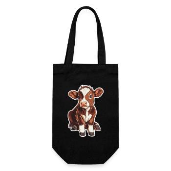 Kuh - Geschenkbeutel für Flaschen - Schwarz - Vorne