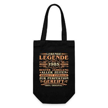 40th Birthday Born 1985 Vintage - Gift Bag for Bottles - black - Front