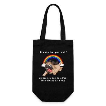 Always Be A Pug Funny Tee - Gift Bag for Bottles - black - Front