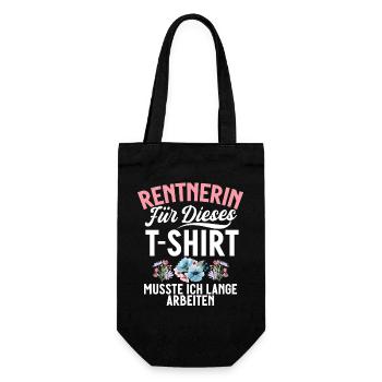 Rentnerin Für Dieses T-Shirt Musste Ich Arbeiten - Geschenkbeutel für Flaschen - Schwarz - Vorne