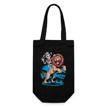 Conception d’aventure de lions et de squelettes - Sac à bouteille - noir - Devant