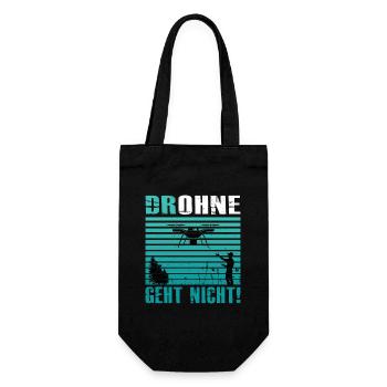 Drohnenpilot Zubehör Drohnen Pilot Drohne Geschenk - Geschenkbeutel für Flaschen - Schwarz - Vorne