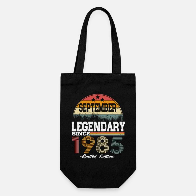 Legends were born in September 1985 - Gift Bag for Bottles - black