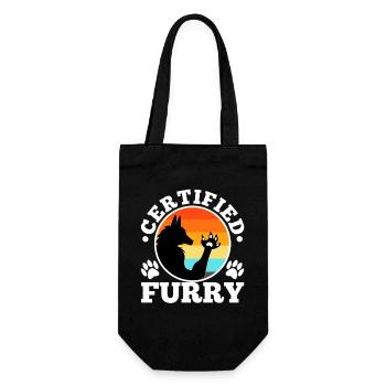Certified furry - Gift Bag for Bottles - black - Front