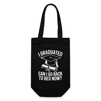 I Graduated Need More Sleep - Geschenkbeutel für Flaschen - Schwarz - Vorne