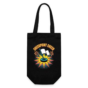 Checkpoint Cheer Pop Culture Retro Video Game - Geschenkbeutel für Flaschen - Schwarz - Vorne