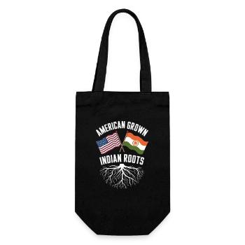 Amerikanisch gewachsene indianische Wurzeln Flagge Design - Geschenkbeutel für Flaschen - Schwarz - Vorne