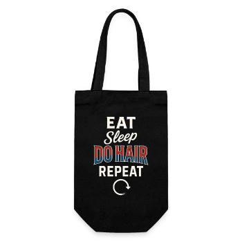 Eating Sleeping Doing Hair Repeating - Gift Bag for Bottles - black - Front