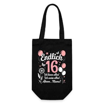 Enfin 16 anniversaire 16 ans cadeau fille - Sac à bouteille - noir - Devant