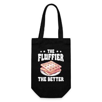 The Fluffier The Better Waffle Pancakes - Gift Bag for Bottles - black - Front