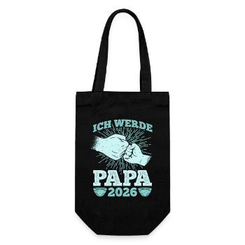 Father-to-be I WILL BE A DAD 2026 Funny - Gift Bag for Bottles - black - Front